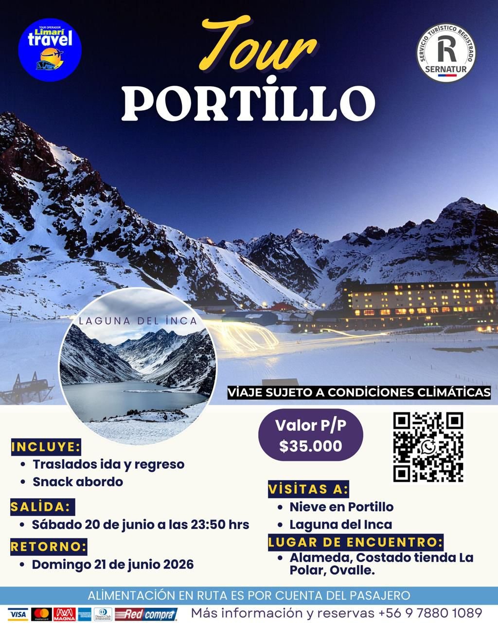 Tour Portillo – Laguna del Inca